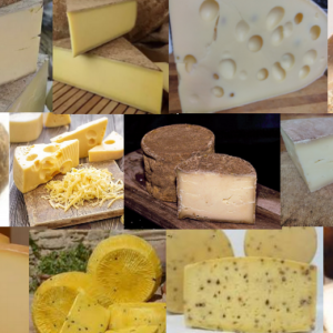 fromages à pâte pressée cuite ou mi-cuite