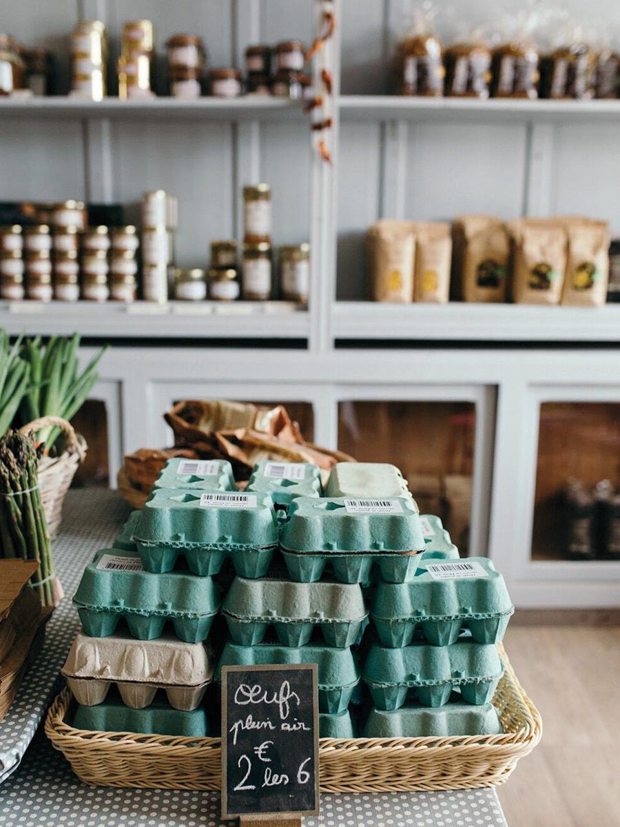 Épicerie, oeufs en vrac